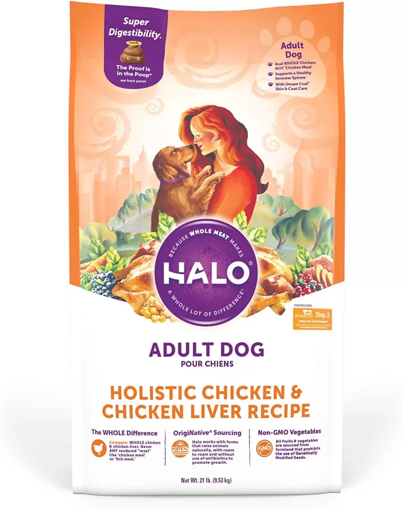 Halo Natural Dry Dog Food Premium Whole Meat